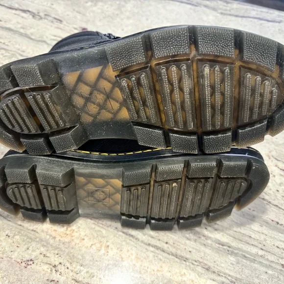 Dr. Martens Black Lace-Up Boots with Yellow Stitching - Picture 5 of 6